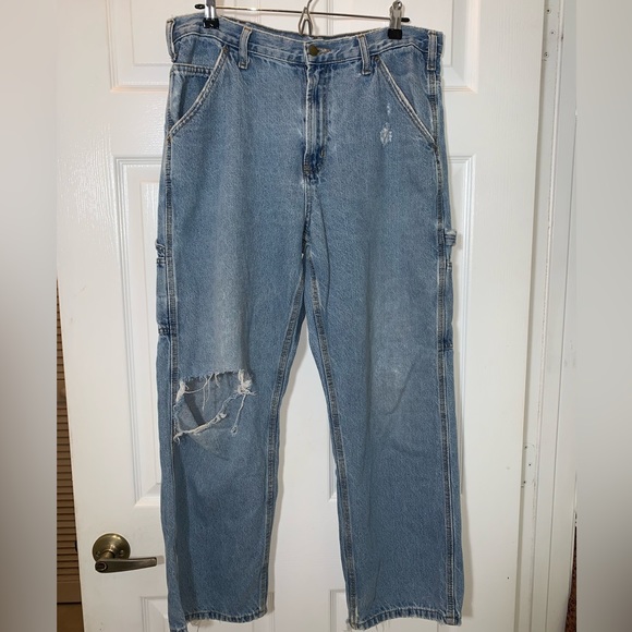 RK Brand Distressed Oversized Cargo Denim Jeans - Picture 3 of 6